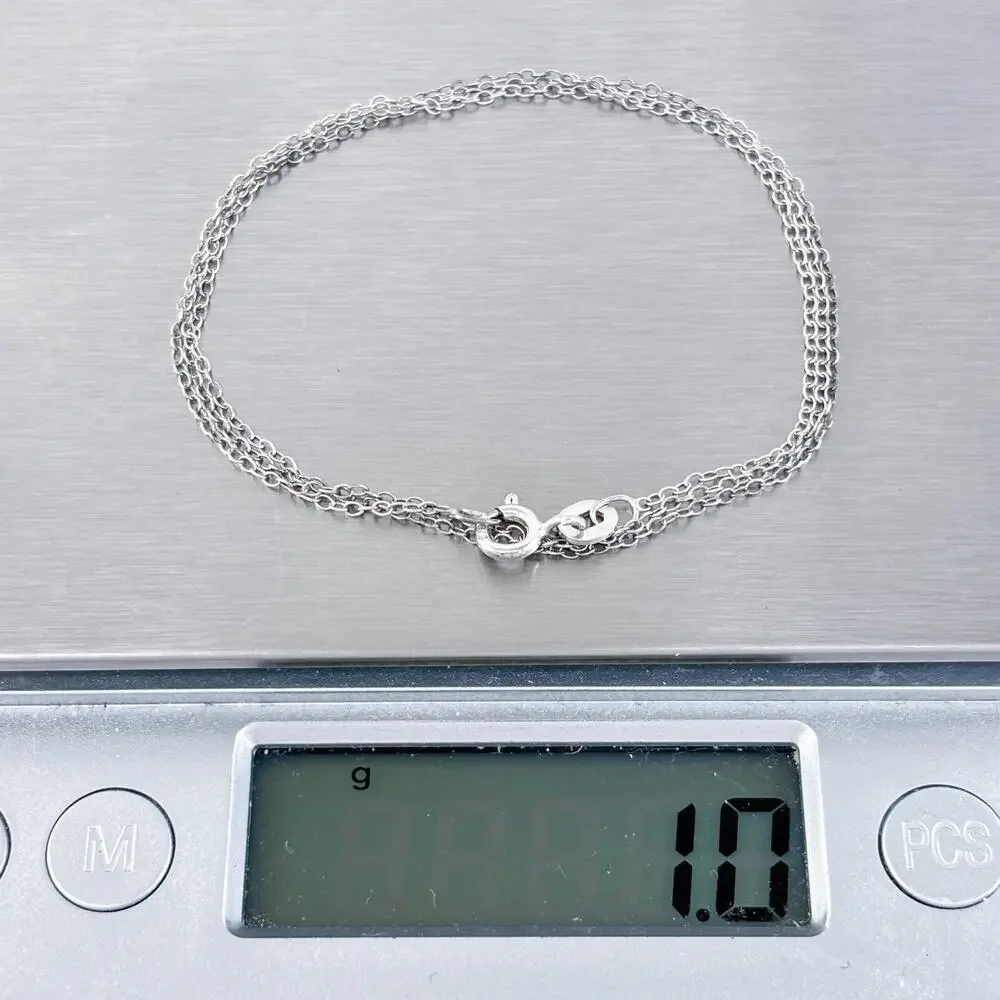 Vintage Sterling Silver 925 Cable Chain Necklace 18